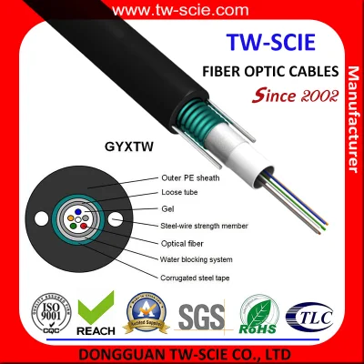 4-жильный оптоволоконный одномодовый многожильный кабель GYTA53 для прямого захоронения